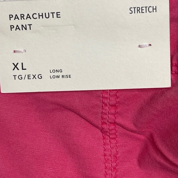 American Eagle AE Stretch Low-Rise Parachute Pant Pink Cargo XL Athleisure - Picture 13 of 16